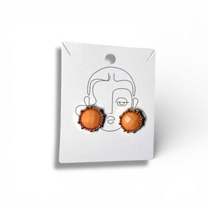 Orange/gold stud earrings